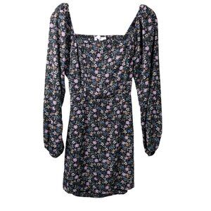 Coquette Floral Smocked Long-Sleeve Mini Dress By All In Favor SZ L